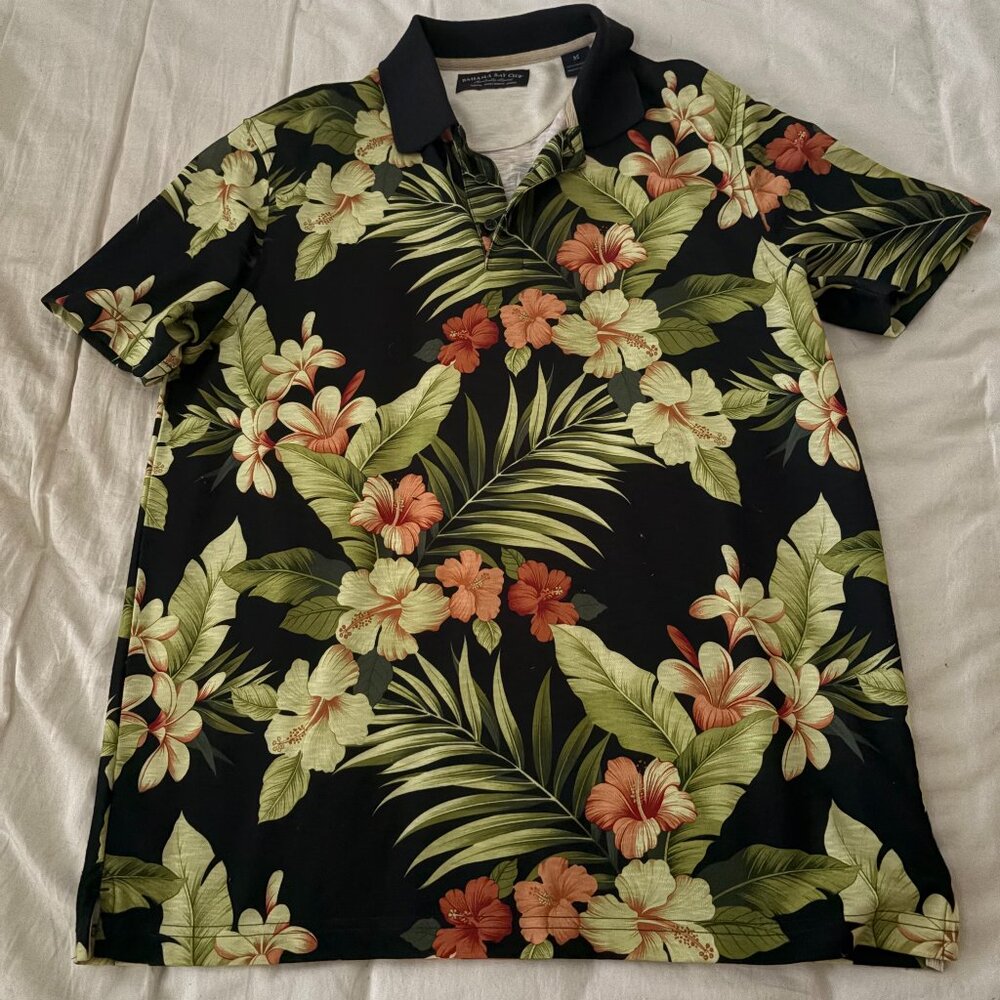 Vintage Bahama Bay Club Hawaiian Polo Shirt – Size M